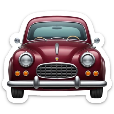 Car with classic look in maroon and black colour sticker