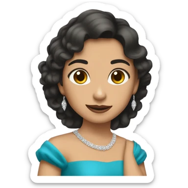 Dibujo de Una quinciañera bonita sticker