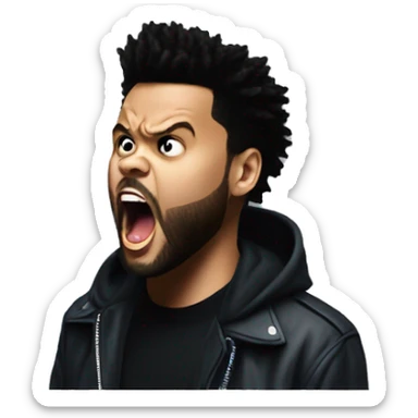The Weeknd yelling  sticker