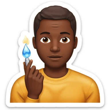 Black guy stroking his large penis while being excited ,masturbaiting, and ejaculating sticker