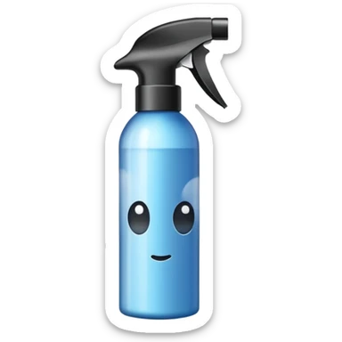 The spray must visually read as hairspray aerosol, not liquid, not foam, not pump bottle. sticker