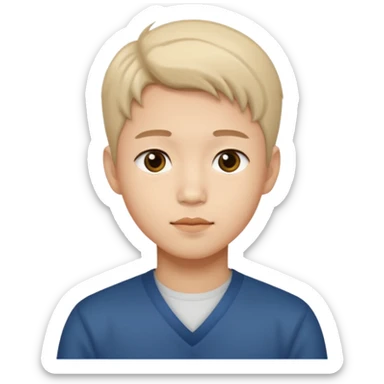 Create a handsome korean boy sticker