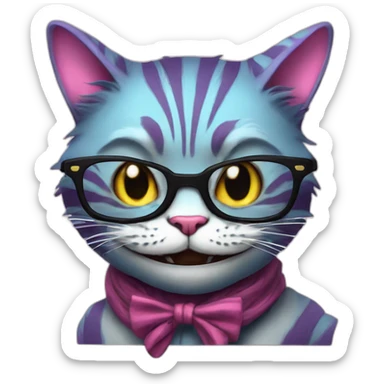 cheshire-cat-hipster sticker