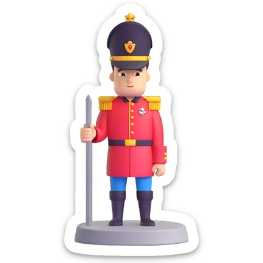 sentry guard standing at post sticker