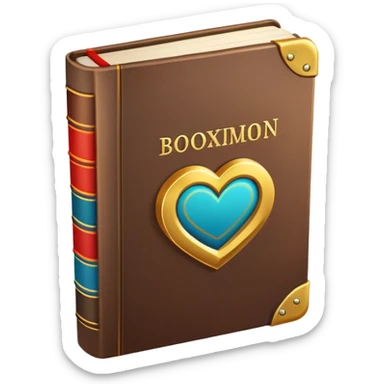 large thick book with bookmarks sticker