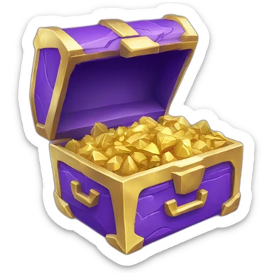 Pokemon Game LootCase Purple Chaotic Color Rich Treasure Legendary Epic Items and Pokemons Inside sticker