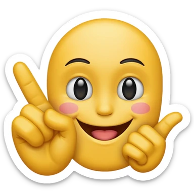 Fuck you finger with a smiling face sticker