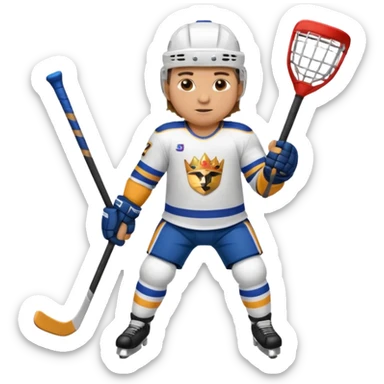 King Hockey player full body sticker