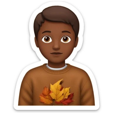 dark brown fall vibes sticker