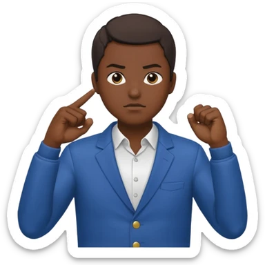 Shinzou wo sasageyo salute and fist on the chest sticker