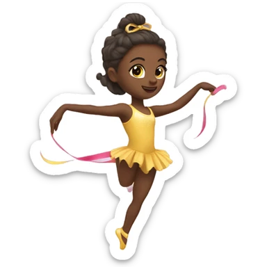 Rhythmic gymnastics girl sticker