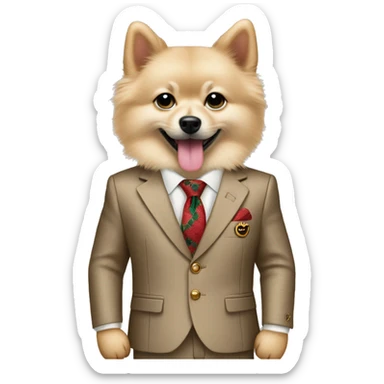 cream spitz in a gucci suit sticker