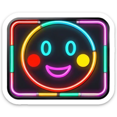 Neon signboard sticker