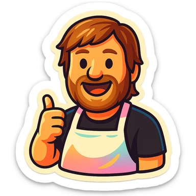 Create an emoji based on this person's appearance. Use a fun, expressive style suitable for emoji, in a retro stickers style. sticker