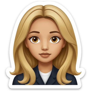 Jade Thirlwall with long brown hair with blonde highlights sticker