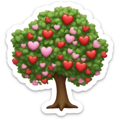 Valentine tree sticker