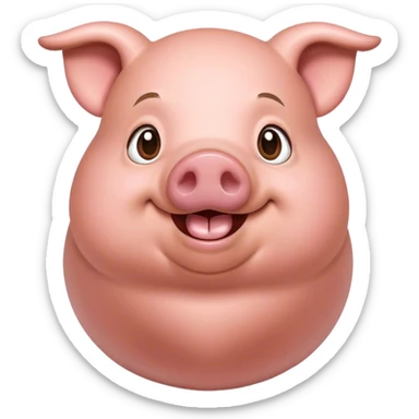 Un puerco feliz vestido de pinché sticker
