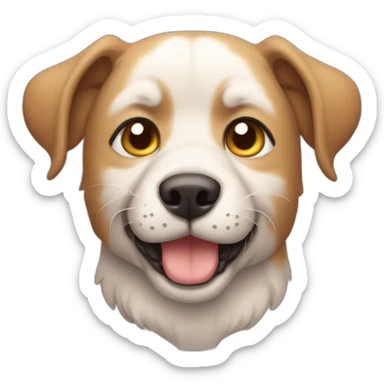 Perro con orejas de gato llorando sticker