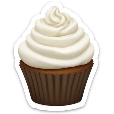 cupcake with white buttercream sticker