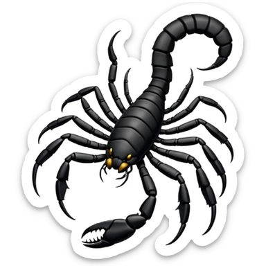 Scorpion noir sticker