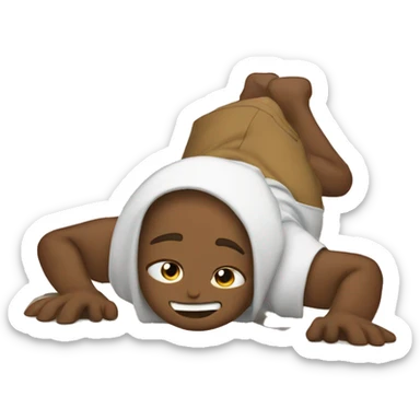 crawling on the floor sticker