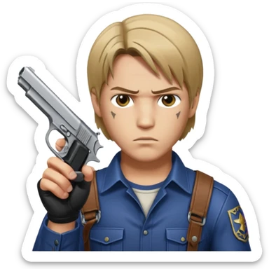 Leon s kennedy took his pistol sticker