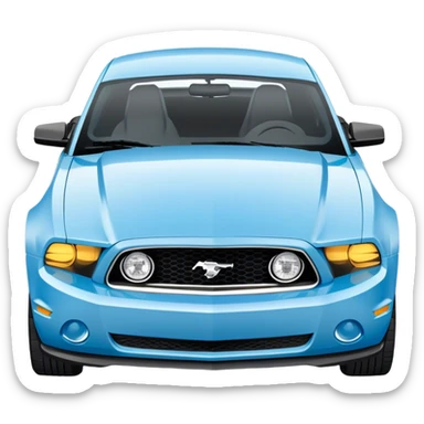 Light blue 2010  Ford Mustang  sticker