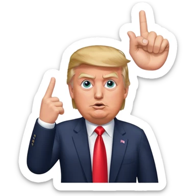 donald trump flipping someone off sticker
