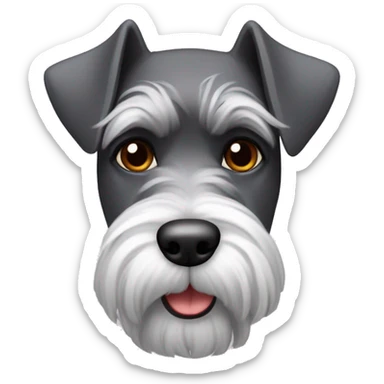schnauzer nano con una felpa rossa sticker