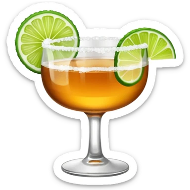 Margarita in a whiskey glass sticker