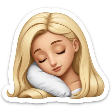 Ariana Grande sleeping blonde highlights  sticker