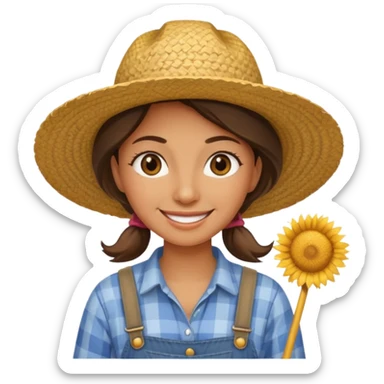 farmer woman sticker