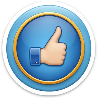 Fb blue badge icon sticker