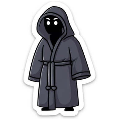 shadowy figure in a black robe sticker