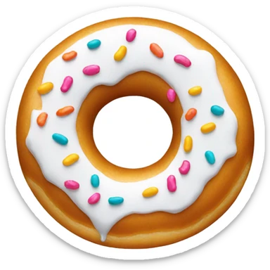 White Glazed Donut sticker