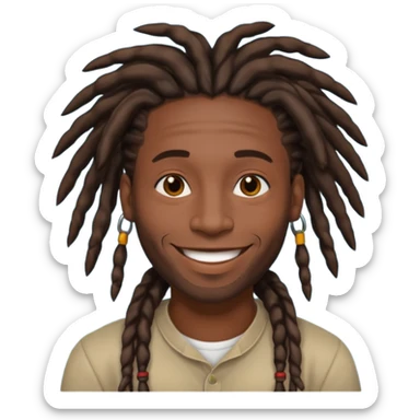 black man with dreads sticker