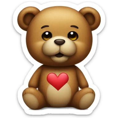 Teddy bear blowing a kiss sticker