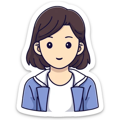 Fashionable Korean woman in her 20s sticker