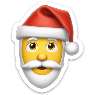 unworn santa hat sticker