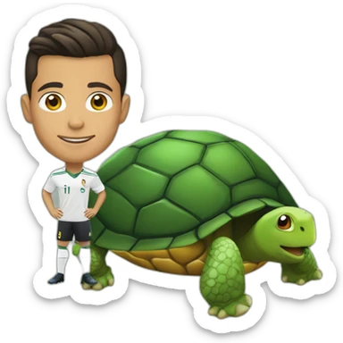 Cr7 sur la tête d'une tortue sticker