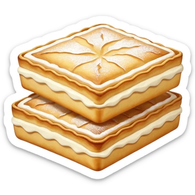 rectangular fried pastry with maple frosting sticker