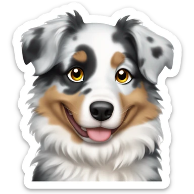 Blue Merle Australian shepherd puppy sticker