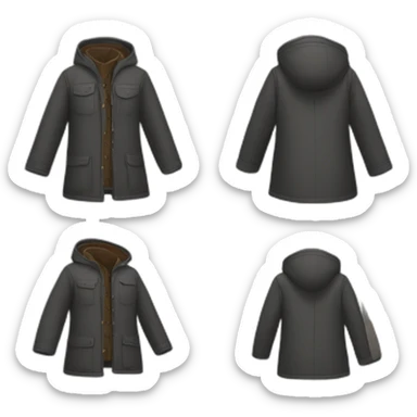 Moitié d'un manteau sticker