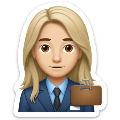 civilian long haired juror with nametag sticker