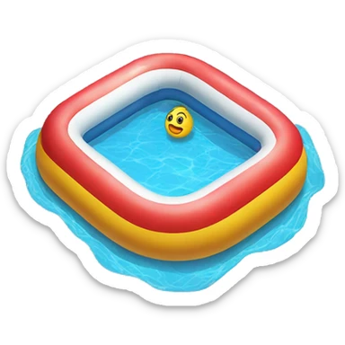 Piscine gonflable blee sticker