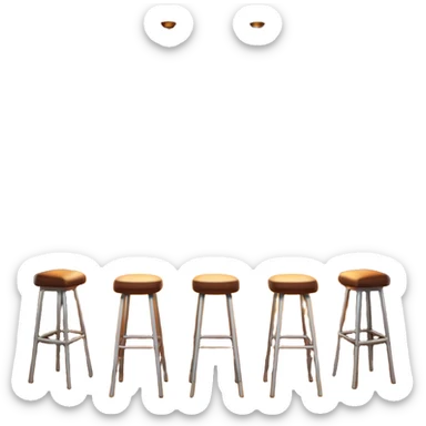 A 3D cartoon bar interior with bottles on glass shelves, counter lighting, high stools, and glowing drink glasses, warm ambient light, realistic Memoji-style. sticker