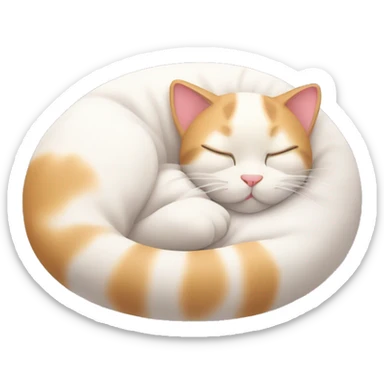 The cat is sleeping sweetly sticker