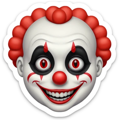 Creepy clown sticker