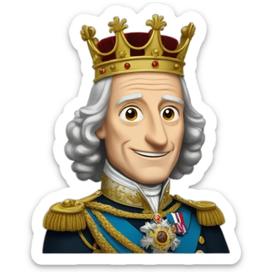 Comic portrait of king Charles III sticker