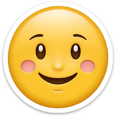 Create a hand drawn flat Smile reaction emoji for a new social media app sticker